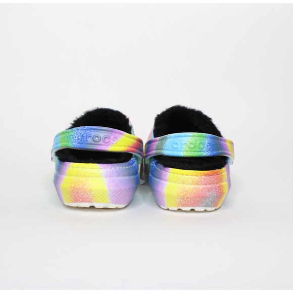 Crocs Classic Lined Spray Dye Clog Rainbow Tie-dye Men' Size 9 / Woman's Size 11 - Picture 6 of 7